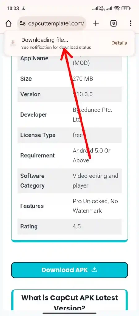 capcut pro version 9.0.0 apk download