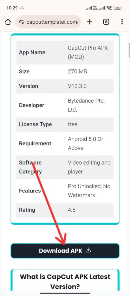 CapCut Pro APK download without watermark